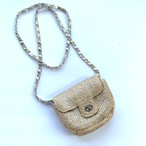 MUCHE ET MUCHETTE Silver Straw Woven Bag